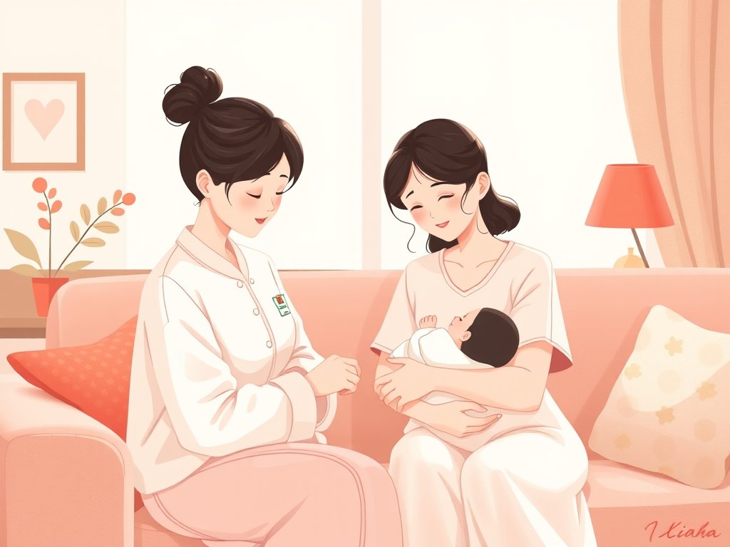 助產士與新手媽媽的諮詢陪伴