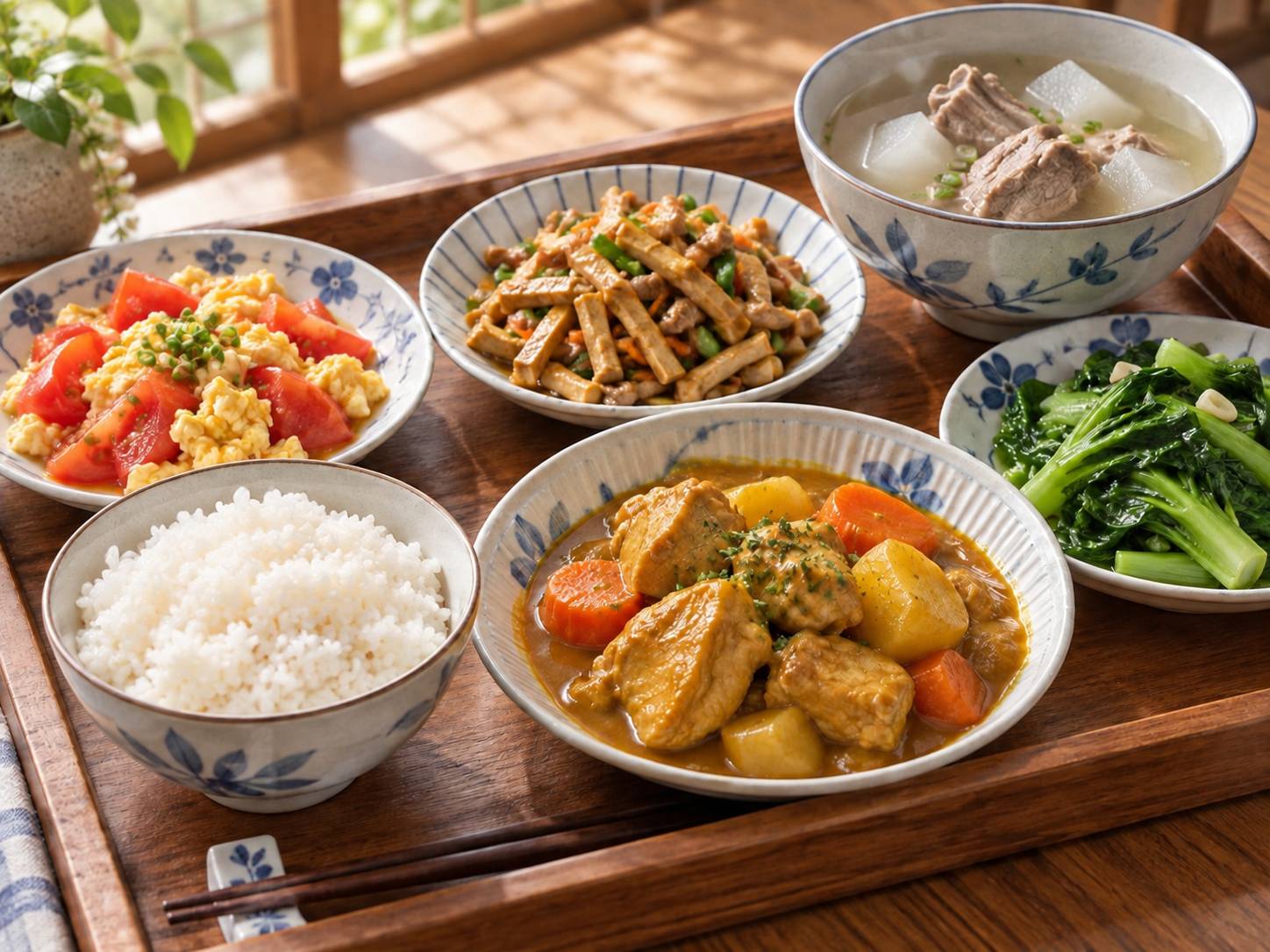 御品家庭餐:台式家常主菜、配菜、時蔬與湯品