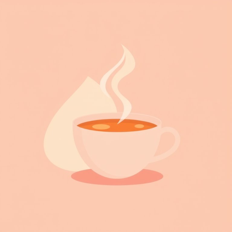 第一階段插畫:冒著熱氣的一杯湯飲